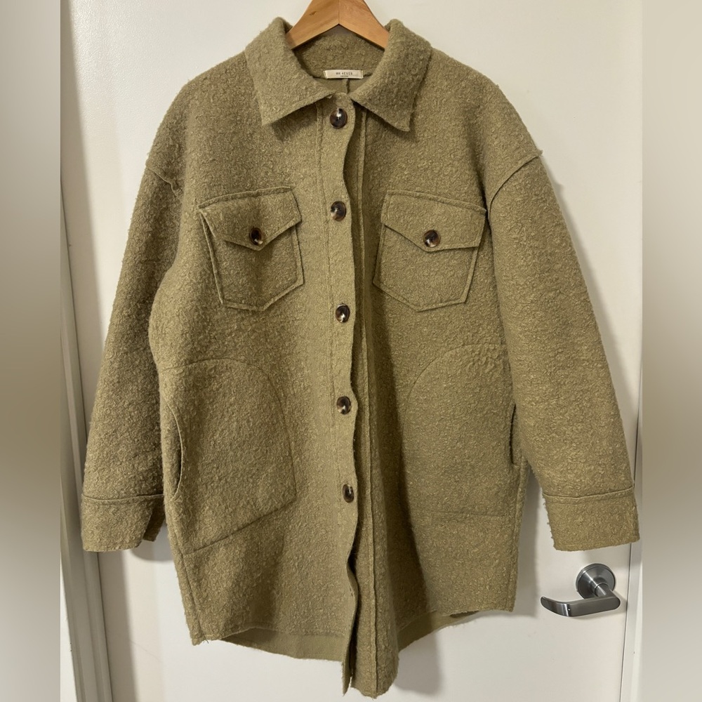 MK 4EVER (Korean brand) olive green fleece jacket